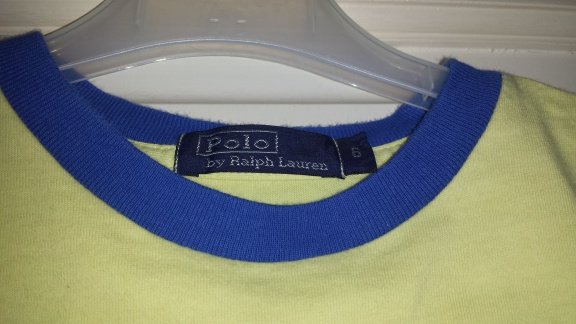 Polo Ralph Lauren licht geel zomer shirt maat 116 - 3