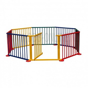 Playpen kruipbox Octagon - grondbox tweelingbox krabbelpark - 7,2m multi-color - 1