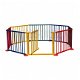Playpen kruipbox Octagon - grondbox tweelingbox krabbelpark - 7,2m multi-color - 1 - Thumbnail
