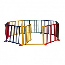 Playpen kruipbox Octagon - grondbox tweelingbox krabbelpark - 7,2m multi-color