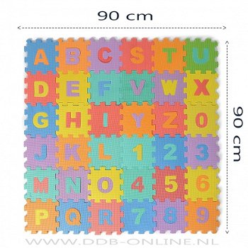 Foam puzzel mat alfabet en cijfers 36 stk - 2