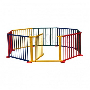 Playpen kruipbox Octagon - grondbox tweelingbox krabbelpark - 7,2m multi-color - 1