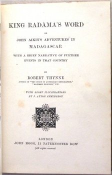 King Radàma's Word or Aikin's Adventures in Madagascar 1899 - 4