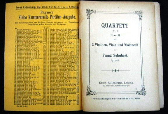 Schubert,Strijkkw. Nr.6 in D-groot ,ca.1920,gst - Afbeelding 2