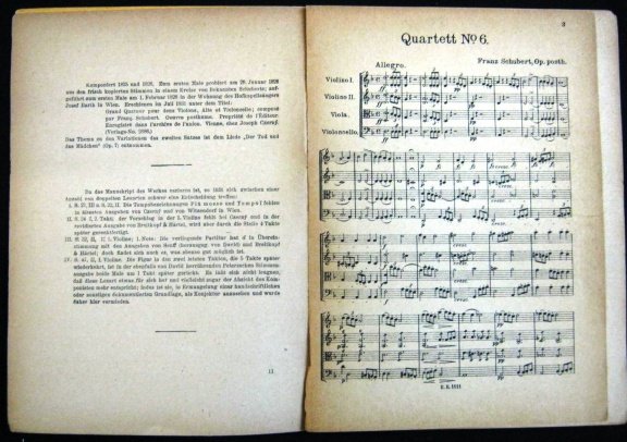 Schubert,Strijkkw. Nr.6 in D-groot ,ca.1920,gst - Afbeelding 3
