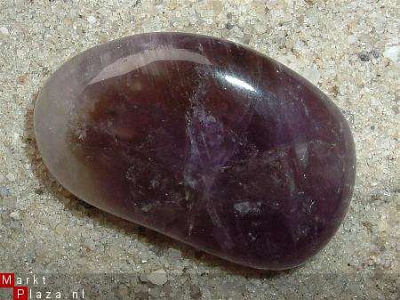 #12 Amethist Knuffelsteen Trommelsteen Tumbled Stone - 1