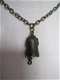 oud bronze ketting met boeddha klokje budah amulet hippiemarkt - 2 - Thumbnail