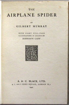 The Airplane Spider 1921 Gilbert Murray - 4