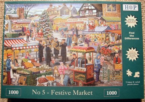 House of Puzzles - No. 5 Festive Market - 1000 Stukjes Nieuw - 2