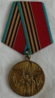 Medaille, Jubileum, War Participant, 40 Yrs of Victory Great Patriotic War 1941–1945, 1985.(Nr.1)