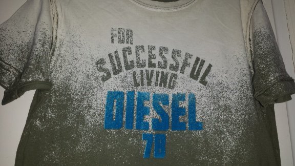 Diesel groen shirt korte mouw maat 116/xs nieuwstaat - 2