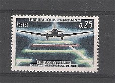 Frankrijk 1964 Service aéropostal de nuit postfris