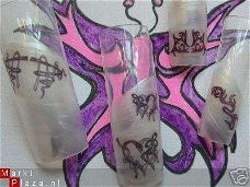 Nagel bloem TRIBAL PAARS.2 Tattoo stickers NAIL ART TRIBALS