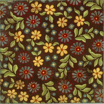 SALE NIEUW vel scrappapier Wild Saffron Wild Flowers van K&Company - 1