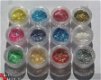 12 potjes Sliced Glitter Acryl / Gel nail art confettie - 1 - Thumbnail