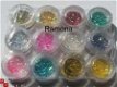 12 potjes Middel Glitter Acryl / Gel nail art - 1 - Thumbnail