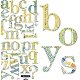 SALE NIEUW 2 vel die-cut Cardstock Monograms Alfabet 12 inch Oh Baby! Boy BASIC GREY - 1 - Thumbnail