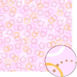 SALE NIEUW vel scrappapier Pink Puffs & Hoops van Provo Craft - 1