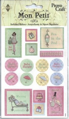 SALE NIEUW Embossed stickers Pregnancy Mon Petit van Provo Craft