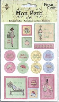 SALE NIEUW Embossed stickers Pregnancy Mon Petit van Provo Craft. - 1