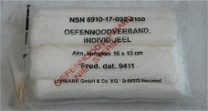 Verband Pakje, Nood, Oefen, 16x10cm, Koninklijke Landmacht, 1994.(Nr.1)