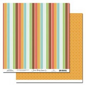 SALE NIEUW vel dubbelzijdig scrappapier Margaret Street Stripe Charlotte van Scenic Route - 1