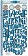 SALE NIEUW Cardstock Stickers Blueperrie Pie Alphabet 15 X 30 cm van Bo Bunny - 1 - Thumbnail