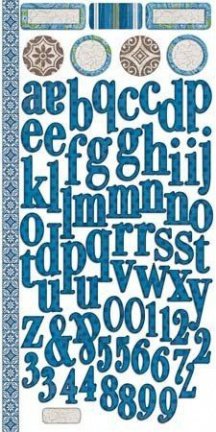 SALE NIEUW Cardstock Stickers Blueperrie Pie Alphabet 15 X 30 cm van Bo Bunny