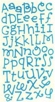 SALE NIEUW Cardstock Stickers Melody Blue Alphabet 15 X 30 cm van Bo Bunny - 1