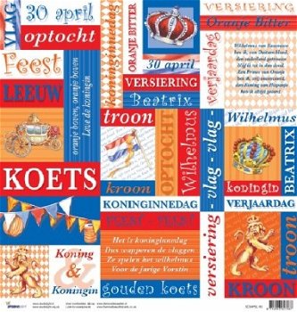 SALE NIEUW vel scrappapier Collage Koninginnedag van Studio Light - 1