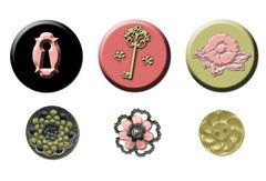 SALE NIEUW 6 Cameos & Buttons Tea Thyme van Prima Marketing - 1