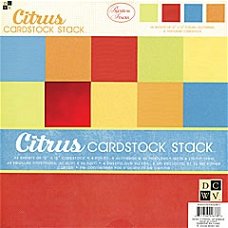 SALE NIEUW Citrus Cardstock (glitter) Paper Pad 12X12'' 48 vel van DCWV