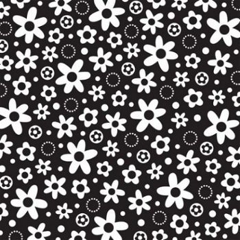 SALE NIEUW vel scrappapier Black Dizzy Daisy van Doodlebug Designs - 1