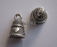 bedeltje/charm handwerken : vingerhoedje 14x10  mm