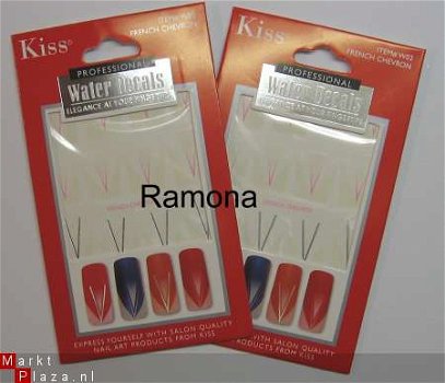 Nagel water Stickers van kiss, nail art WIT WHITE FRENCH 9 - 1