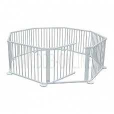 Playpen - kruipbox "Octagon" 7,2m wit - grondbox tweelingbox -