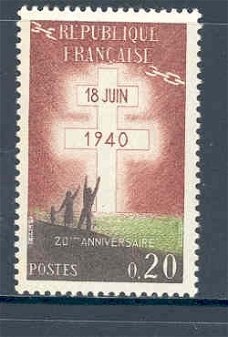 Frankrijk 1960 20e anniv. de l'appel du général de Gaulle **