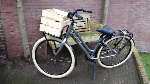 Nieuwe houten fietskrat - Fietskist - Vurenhouten krat - 1