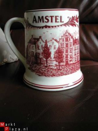 Amstel rood Delfts aardewerk bierpul Delftsche Huys - Afbeelding 2