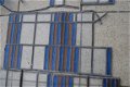 Resten oude glas in lood ramen om opnieuw te maken 35x35 5x 62x34 18x34 2x 70x34 kleuren blauw geel - 3 - Thumbnail