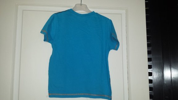 Blauw oranje surf shirt met korte mouw maat 116/122 - 3