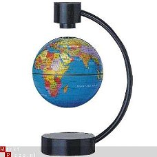 Zweefglobe blauw 13cm AKTIE!