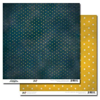 SALE NIEUW vel dubbelzijdig scrappapier Vintage Blue / Polka van Glitz Design - 1