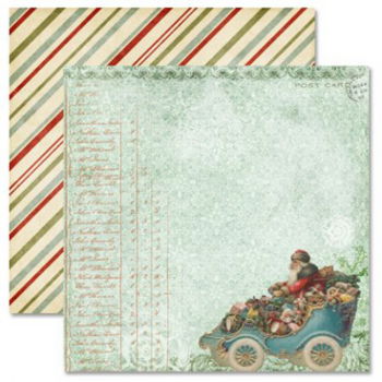 SALE NIEUW vel dubbelzijdig scrappapier Father Christmas / Special Delivery van Pink Paislee - 1