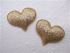 Glinster hart ~ 4 cm ~ Goud