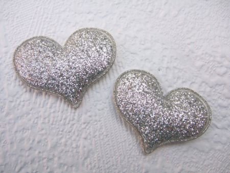 Glinster hart ~ 4 cm ~ Zilver - 1