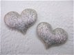 Glinster hart ~ 4 cm ~ Zilver - 1 - Thumbnail