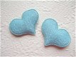 Glinster hart ~ 4 cm ~ Blauw - 1 - Thumbnail