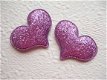 Glinster hart ~ 4 cm ~ Lila paars - 1 - Thumbnail