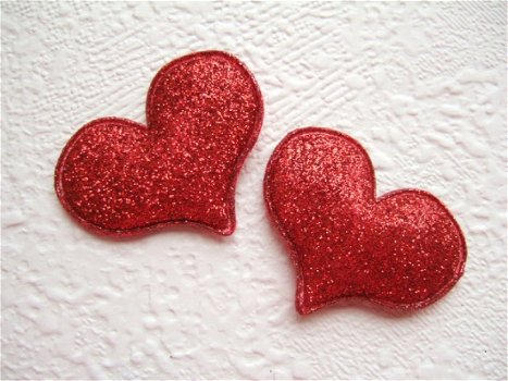 Glinster hart ~ 4 cm ~ Rood - 1